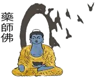 Medicine Buddha seated in meditation
